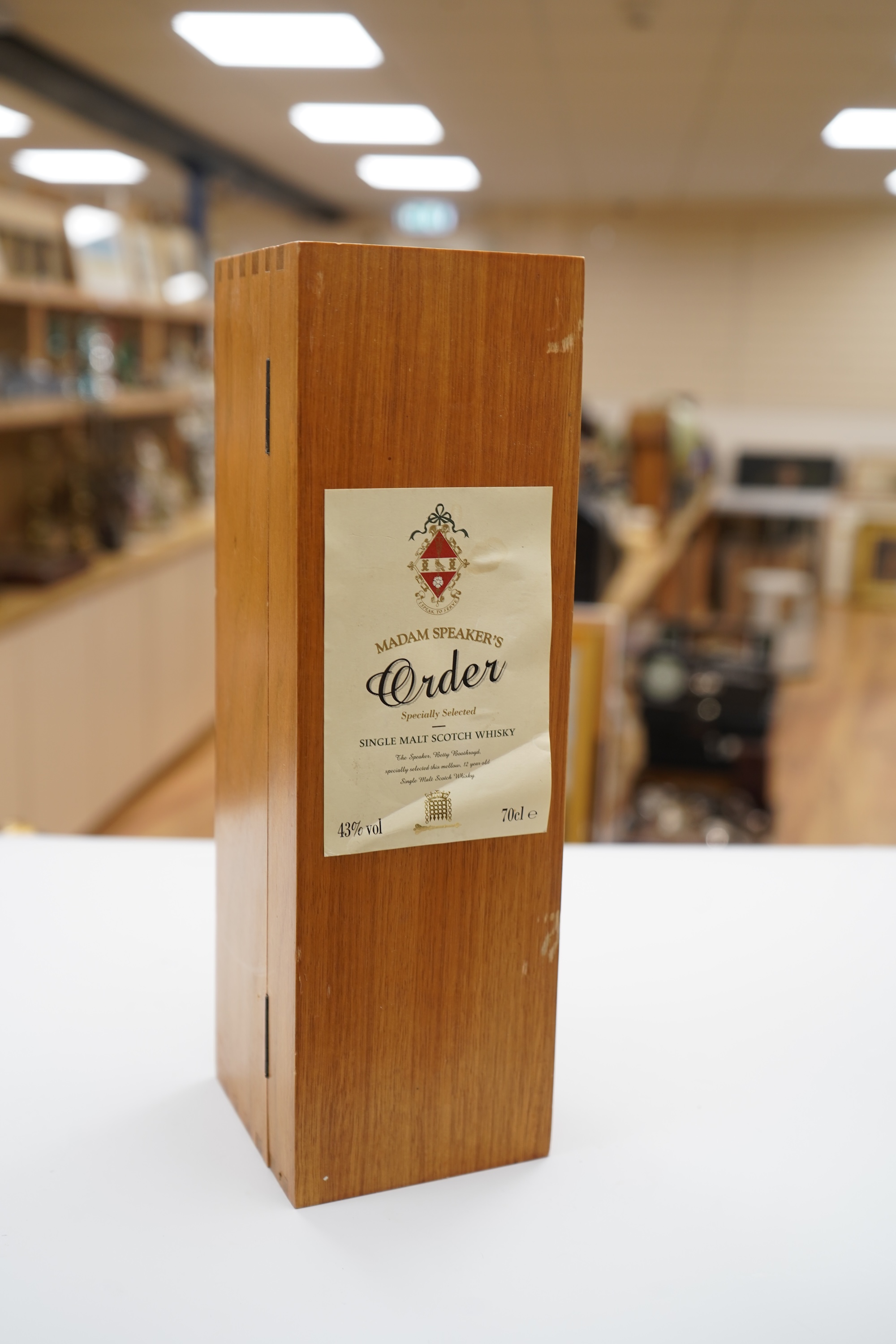 Houses of Parliament 'Madam Speaker's, single malt whisky, boxed